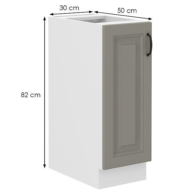 Kuchynská skrinka Stilo claygrey/biely 30d cargo bb