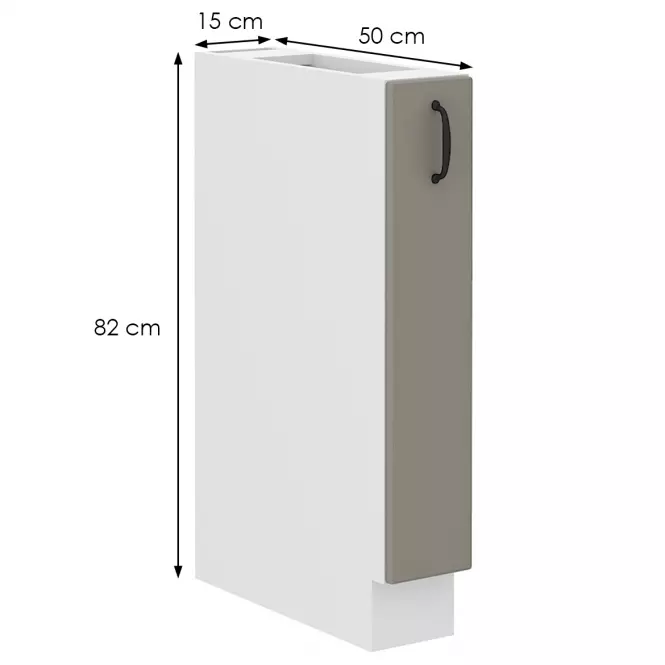 Kuchynská skrinka Stilo claygrey/biely 15d cargo bb