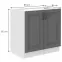 Kuchynská skrinka Stilo dustgrey/biely 80zl 2f bb,2