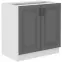 Kuchynská skrinka Stilo dustgrey/biely 80d 2f bb