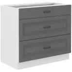 Kuchynská skrinka Stilo dustgrey/biely 80d 3s bb