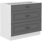 Kuchynská skrinka Stilo dustgrey/biely 80d 3s bb