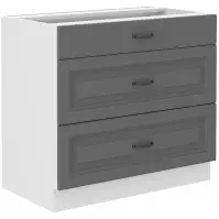 Kuchynská skrinka Stilo dustgrey/biely 80d 3s bb