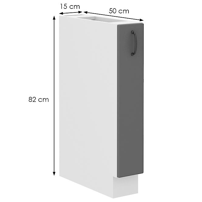 Kuchynská skrinka Stilo dustgrey/biely 15d cargo bb
