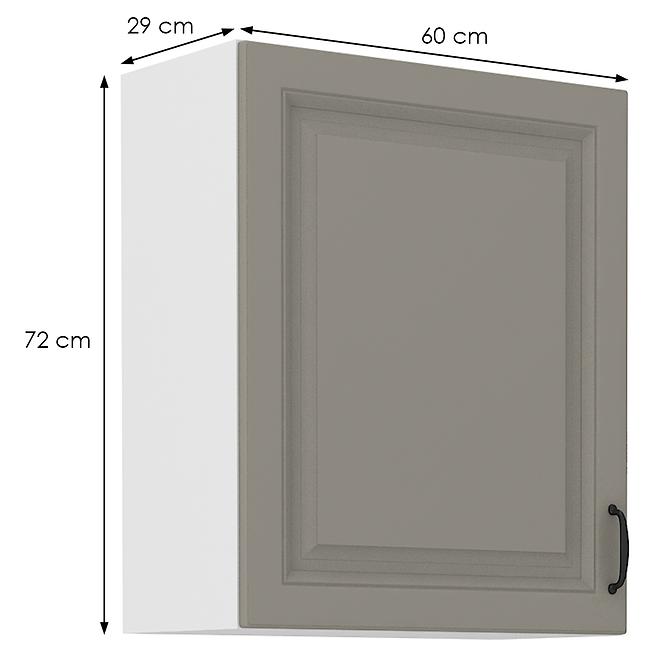 Kuchynská skrinka Stilo claygrey/biely 60g/72 1f