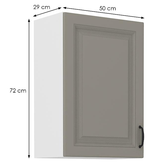 Kuchynská skrinka Stilo claygrey/biely 50g/72 1f