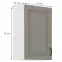 Kuchynská skrinka Stilo claygrey/biely 45g/72 1f,2