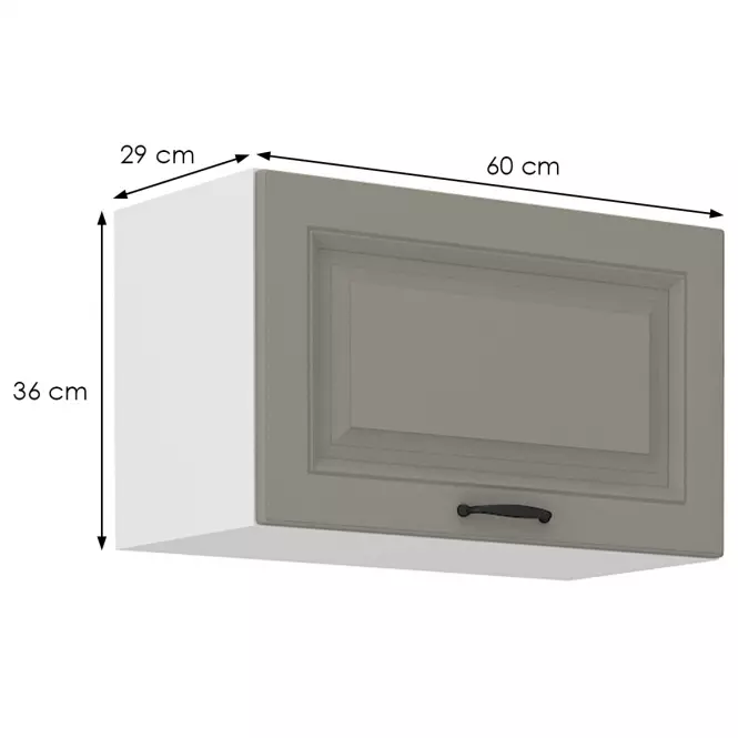 Kuchynská skrinka Stilo claygrey/biely 60gu/36 1f