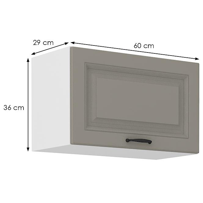 Kuchynská skrinka Stilo claygrey/biely 60gu/36 1f