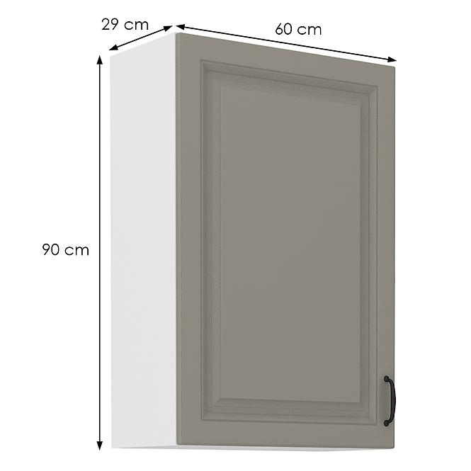 Kuchynská skrinka Stilo claygrey/biely 60g/90 1f