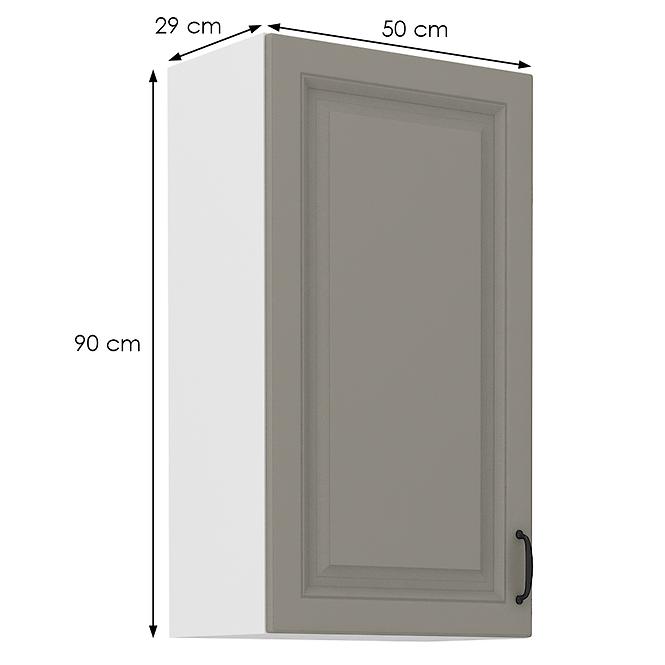 Kuchynská skrinka Stilo claygrey/biely 50g/90 1f