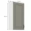 Kuchynská skrinka Stilo claygrey/biely 45g/90 1f,2