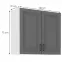 Kuchynská skrinka Stilo dustgrey/biely 80g/72 2f,2