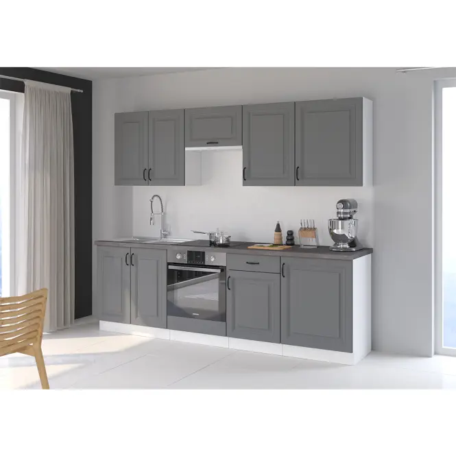 Kuchynská skrinka Stilo dustgrey/biely 50g/90 1f,9