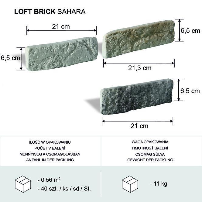 Betónový obkladový kameň Loft Brick Sahara,5