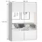 Skriňa 2d posuvné so zrkadlom 120 Beta 54 biela,2