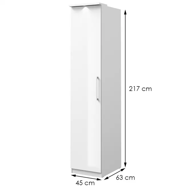 Skriňa Optima 1d. 17 l/p biela