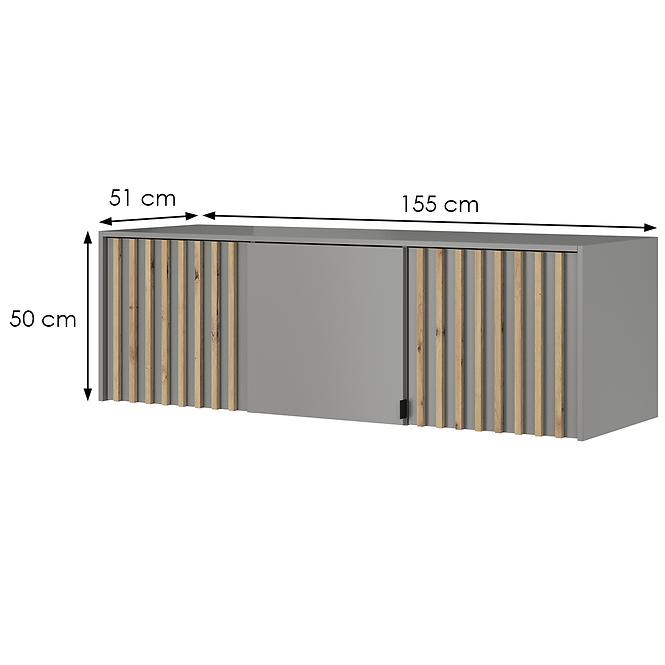 Nadstavec Na Skriňu Nelly 3d  Sivá/Artisan