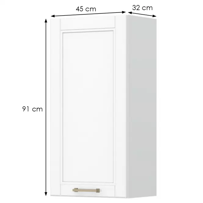 Skrinka Do Kuchyne Tara V9-45-1k/4 White Mat