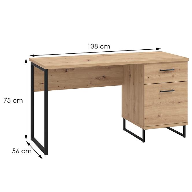 Písací stôl Elba dub artisan,2