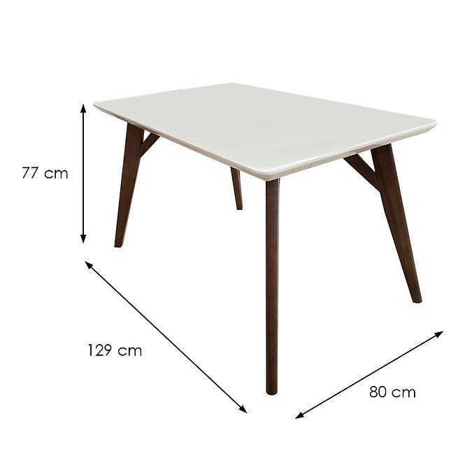 Jedálenský stôl Flay 130x80 orech / béžová