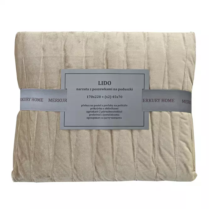 Prikrývka na posteľ  Lido 170x220 ecru Merkury Home,3