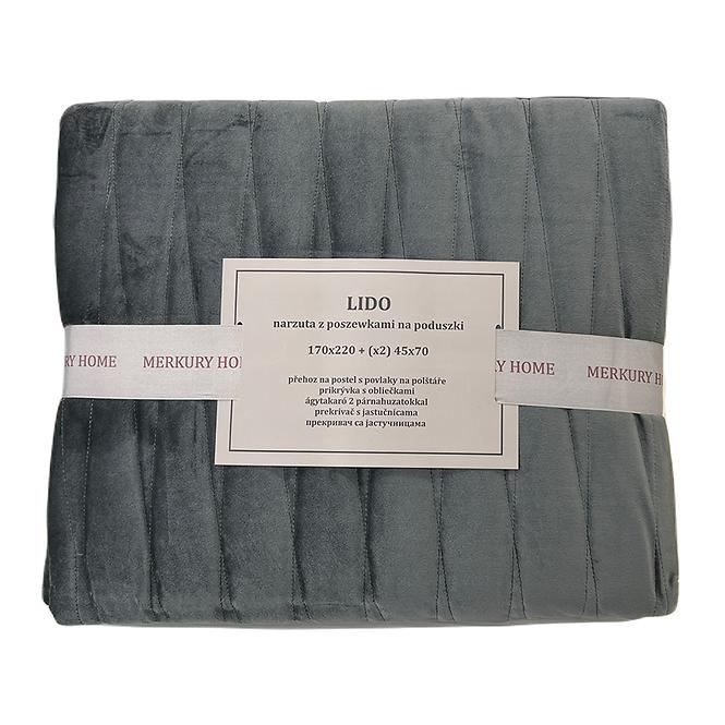 Prikrývka na posteľ  Lido 170x220 antracit Merkury Home,3