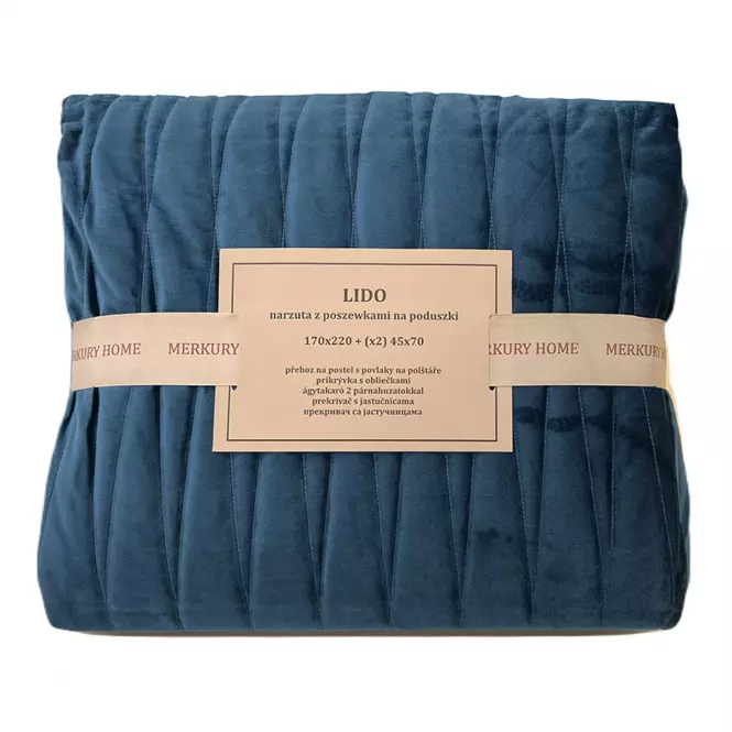 Prikrývka na posteľ  Lido 170x220 indigo Merkury Home,3