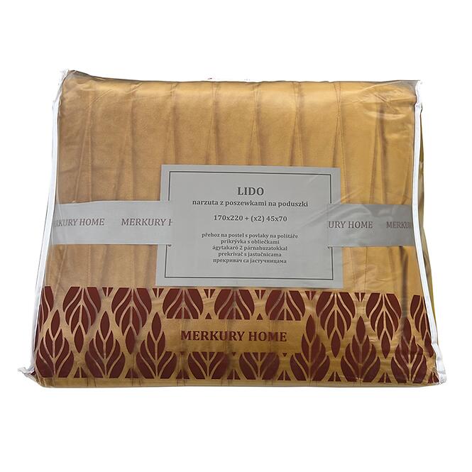 Prikrývka na posteľ Lido 170x220 cm horčicová Merkury Home,4