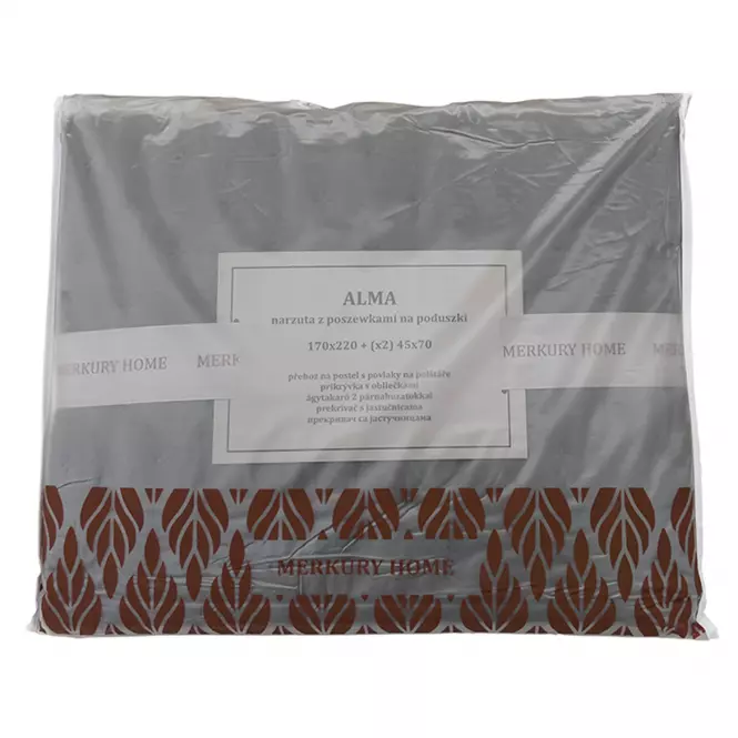 Prikrývka na posteľ Alma 170x220 cm antracit Merkury Home