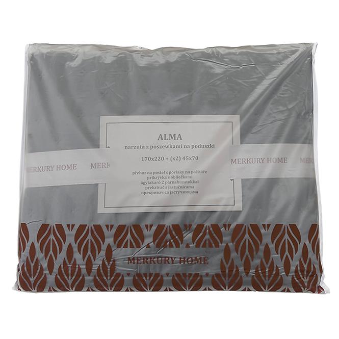 Prikrývka na posteľ Alma 170x220 cm antracit Merkury Home