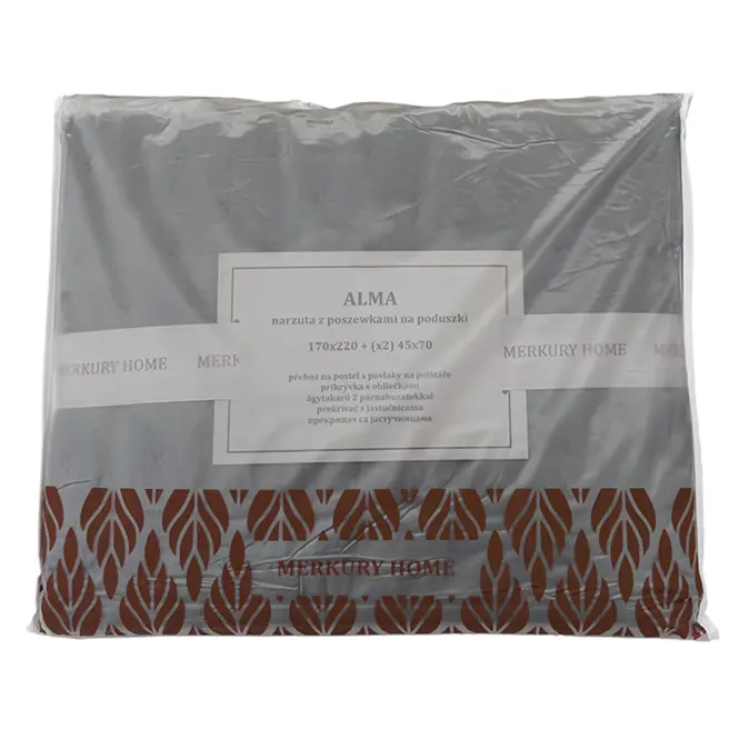 Prikrývka na posteľ Alma 170x220 cm antracit Merkury Home,4