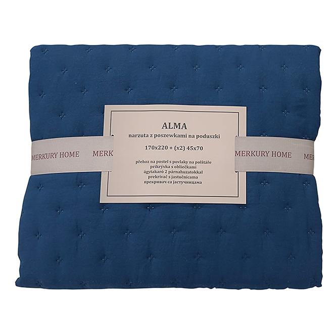 Prikrývka na posteľ Alma 170x220 indigo Merkury Home