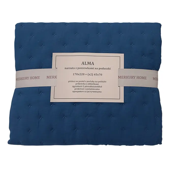 Prikrývka na posteľ Alma 170x220 indigo Merkury Home,3