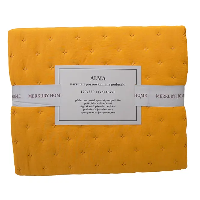 Prikrývka na posteľ Alma 170x220 horčicová Merkury Home
