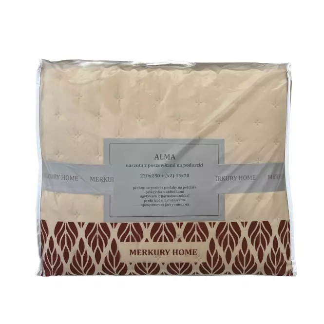 Prikrývka na posteľ Alma 220x250 ecru Merkury Home,4