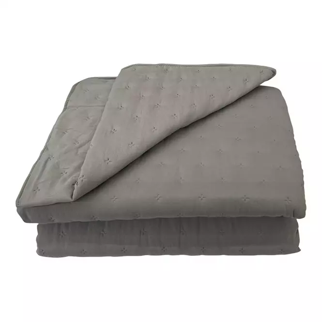 Prikrývka na posteľ Alma 220x250 tmavo šedá Merkury Home