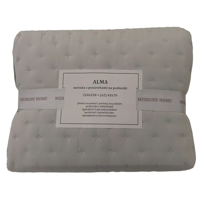 Prikrývka na posteľ Alma 220x250 tmavosivá Merkury Home