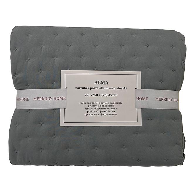 Prikrývka na posteľ Alma 220x250 antracit Merkury Home,3