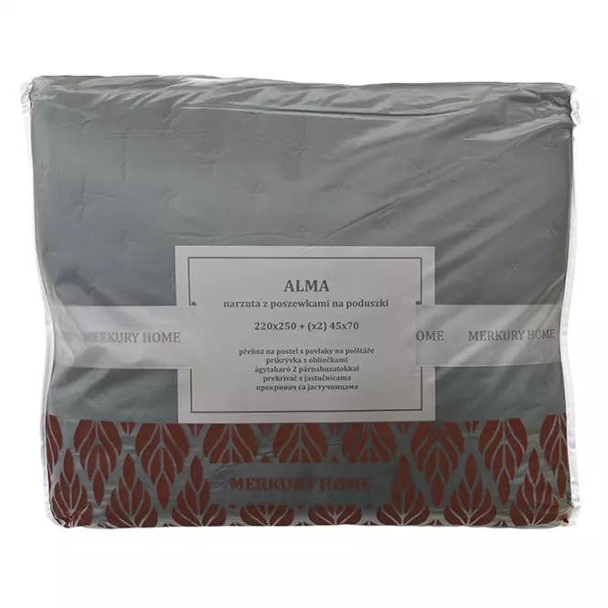 Prikrývka na posteľ Alma 220x250 antracit Merkury Home,4