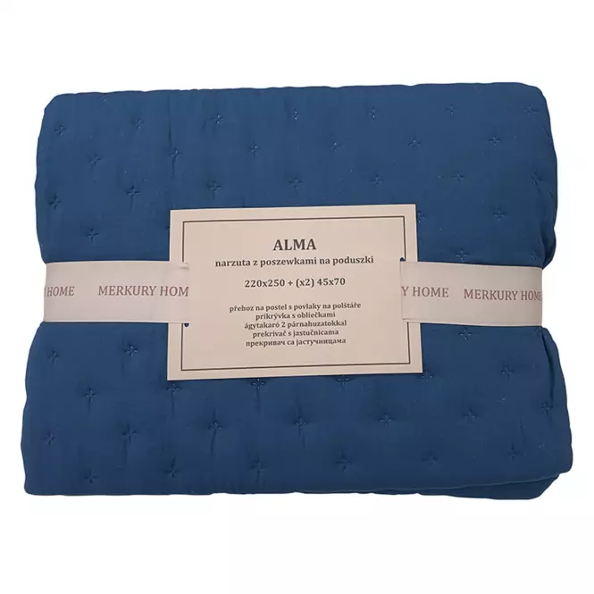 Prikrývka na posteľ Alma 220x250 indigo Merkury Home
