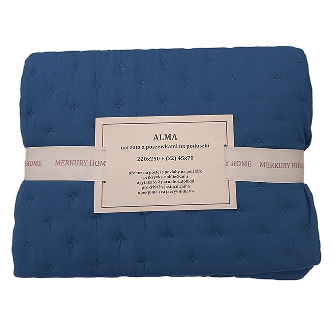 Prikrývka na posteľ Alma 220x250 indigo Merkury Home