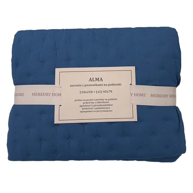 Prikrývka na posteľ Alma 220x250 indigo Merkury Home,3