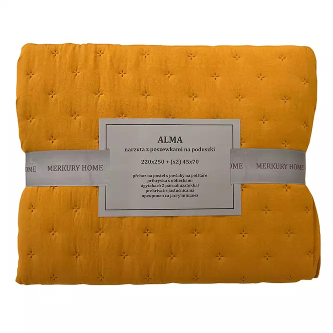 Prikrývka na posteľ Alma 220x250 horčica Merkury Home