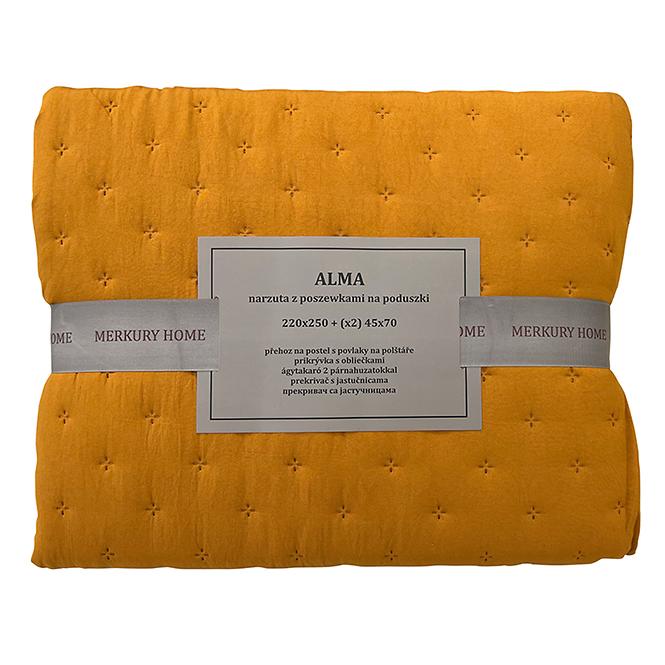 Prikrývka na posteľ Alma 220x250 horčica Merkury Home,3