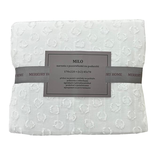Prikrývka na posteľ Milo 170x220 biely Merkury Home