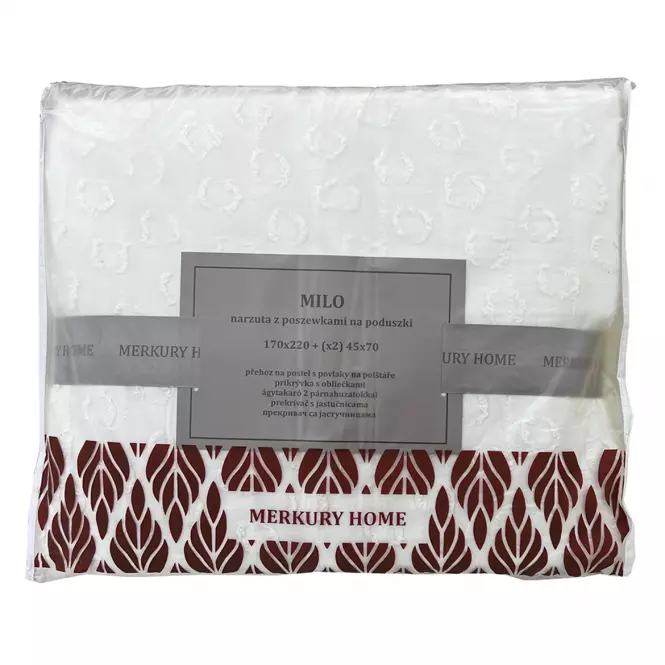 Prikrývka na posteľ Milo 170x220 biely Merkury Home,4