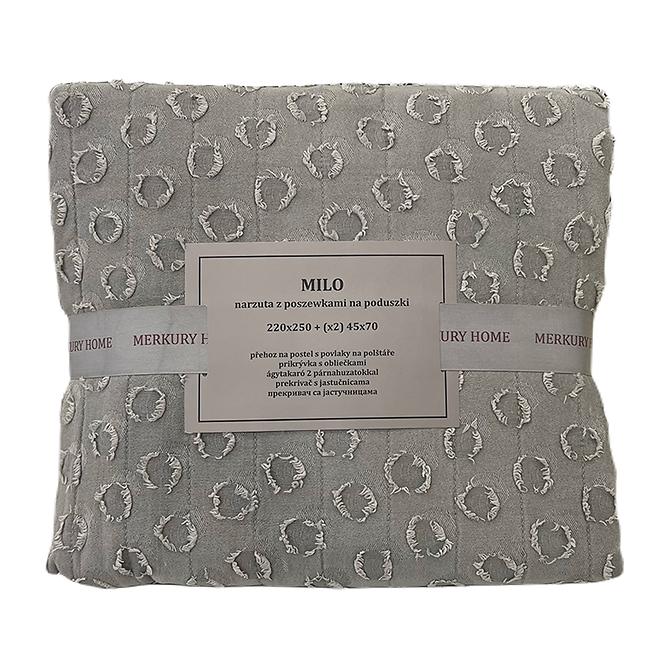 Prikrývka na posteľ Milo 170x220 svetlo sivá Merkury Home,3