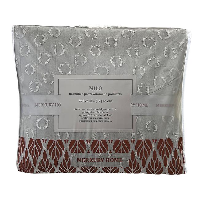 Prikrývka na posteľ Milo 170x220 svetlo sivá Merkury Home,4