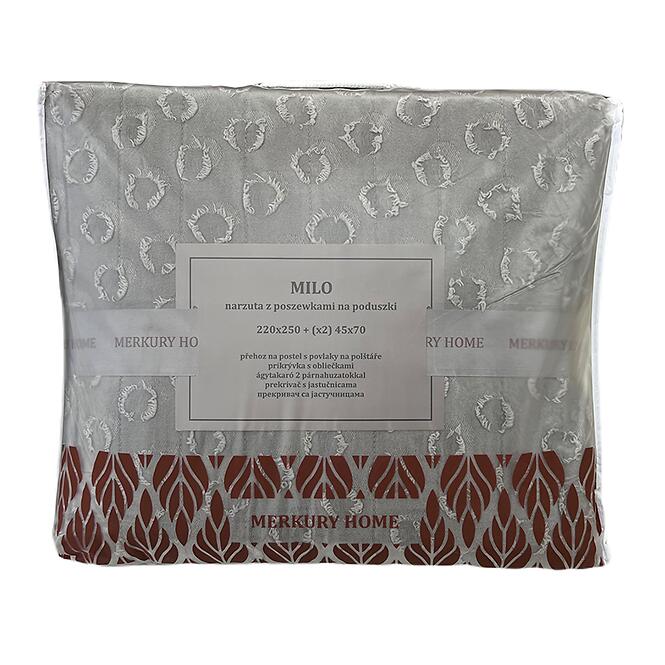 Prikrývka na posteľ Milo 170x220 svetlosivá Merkury Home